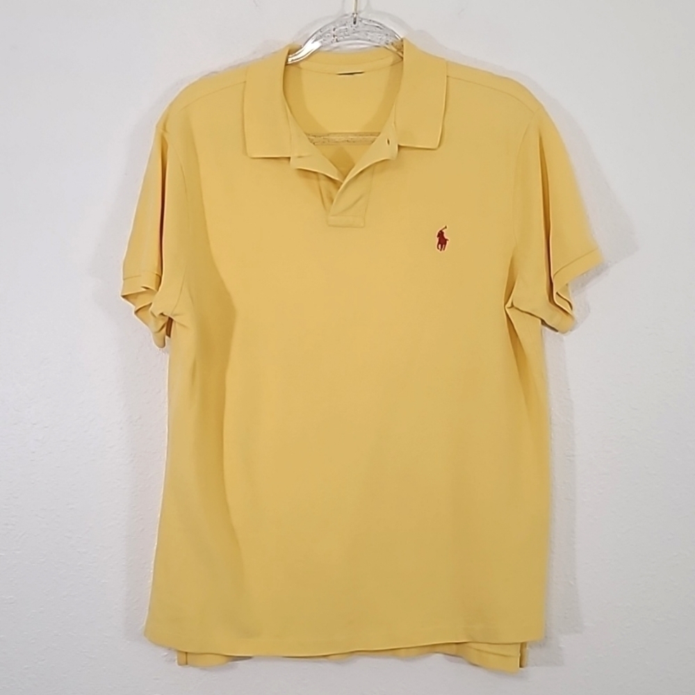 POLO by Ralph Lauren Yellow Short Sleeve Shirt w/Iconic Logo, size Medium/Large